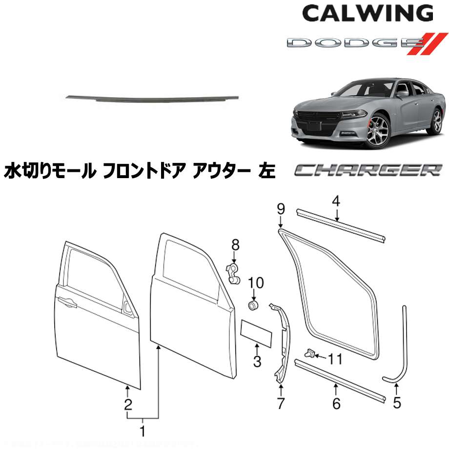 【新品未使用】三菱 GTO フロントドアガラスアウターウェザーストリップ 左右